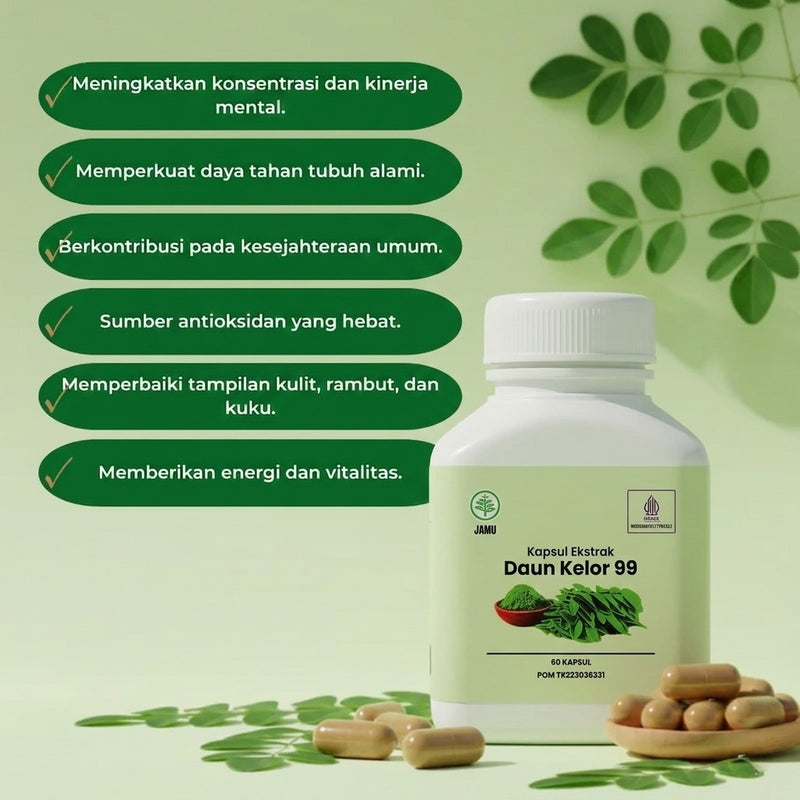 Kapsul Daun Kelor 99 – Membantu Menurunkan Kortisol Secara Alami Untuk Mengembalikan Keseimbangan Luar dan Dalam
